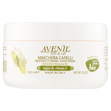 Avenil pure & soft Maschera Capelli Ristrutturante Argan e vitamin E 300 ml